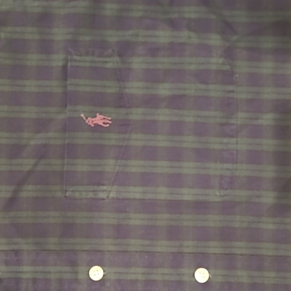 RALPH LAUREN BIG SHIRT BUTTON DOWN NAVY BLUE AND GREEN - Picture 3 of 7